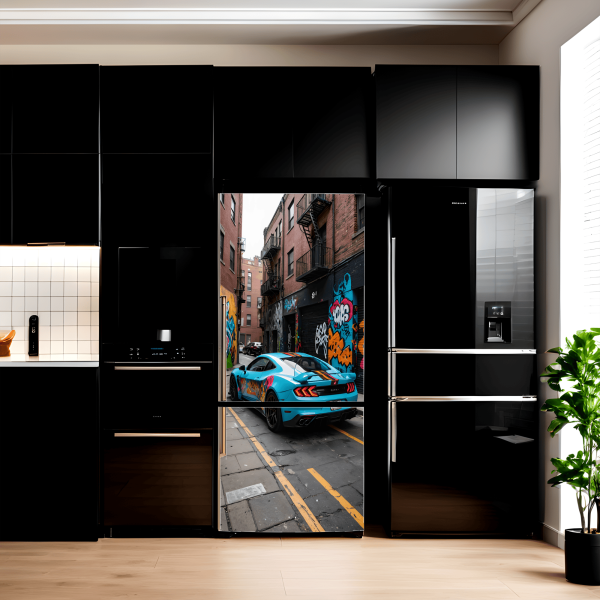 Folie imprimata color pentru decor Frigider, dimensiune 200 x 90cm, model: AVX-FR02